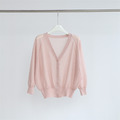 冰麻V領針織防曬罩衫 6色（只剩溫柔粉現貨）_20