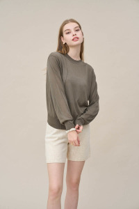 天絲設計不規則長T 7色 (只剩灰色現貨)