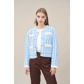 千鳥格蕾絲排扣外套 4色 （只剩藍色現貨）_2