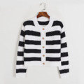摩納哥橫條針織外套 2色（ 只剩紅色現貨）_12