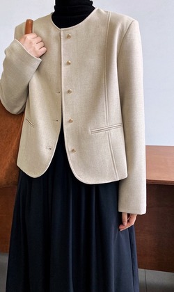 灰質小香風西裝外套 2色（現貨）