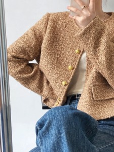 金質系羊毛花呢外套（只剩Ｍ現貨）