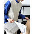 綿羊絨圓領麻花背心 3色（只剩白現貨）_4