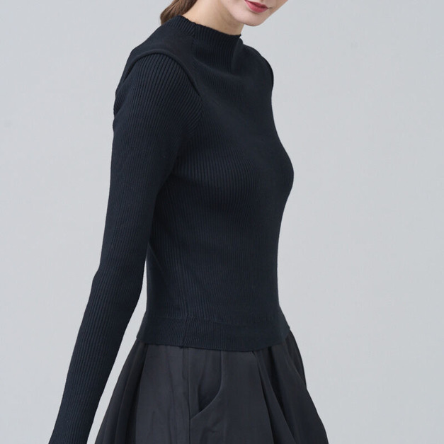 顯瘦優雅黑拼接洋裝（只剩Ｓ現貨）