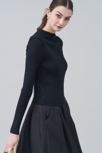 顯瘦優雅黑拼接洋裝（只剩Ｓ現貨）