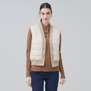 雙色拼接毛衣背心 3色 (只剩米白現貨)