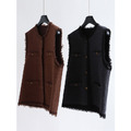 羊毛混紡流蘇背心 2色（深棕現貨）_12