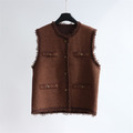 羊毛混紡流蘇背心 2色（深棕現貨）_6