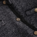 老錢風羊毛混紡金釦外套 2色(黑色現貨)_24