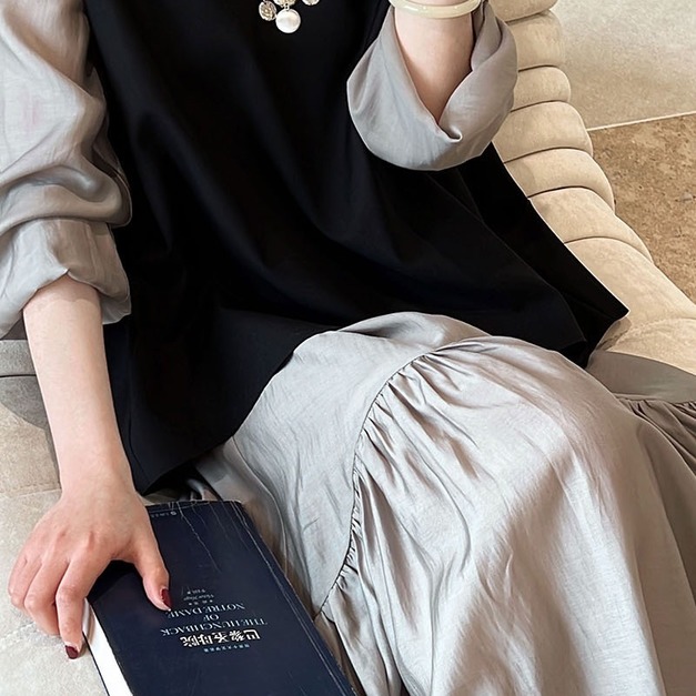 静奢疊穿西裝背心 2色(黑色現貨）