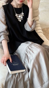 静奢疊穿西裝背心 2色(黑色現貨）