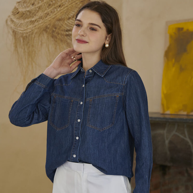 銀座單寧牛仔襯衫（現貨）