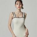 高級感白色連身泳衣_9