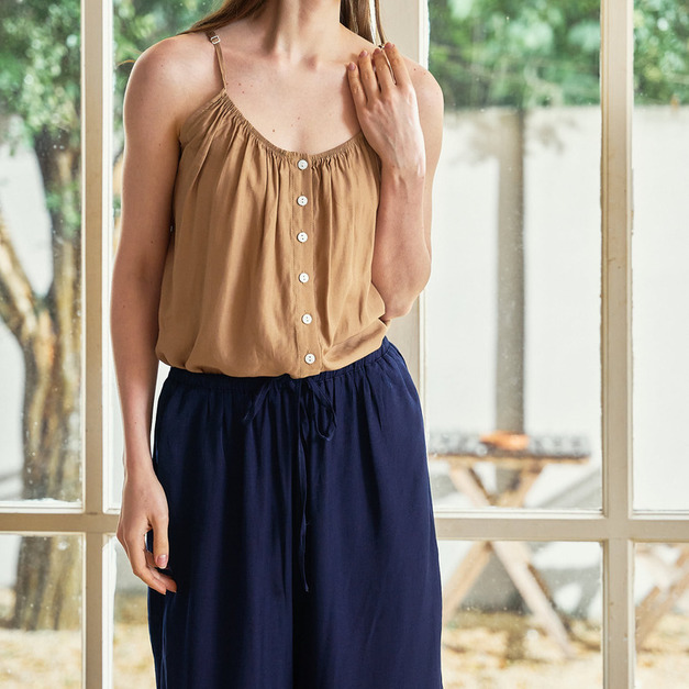 極輕緞感飄飄褲 7色 (只剩黑/深藍/天空藍/焦糖現貨)