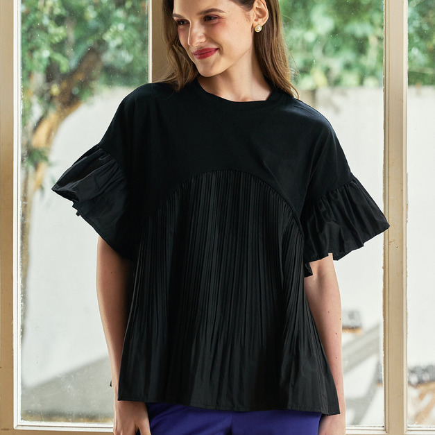 維也納交響樂豎琴上衣3色 (只剩黑色現貨)