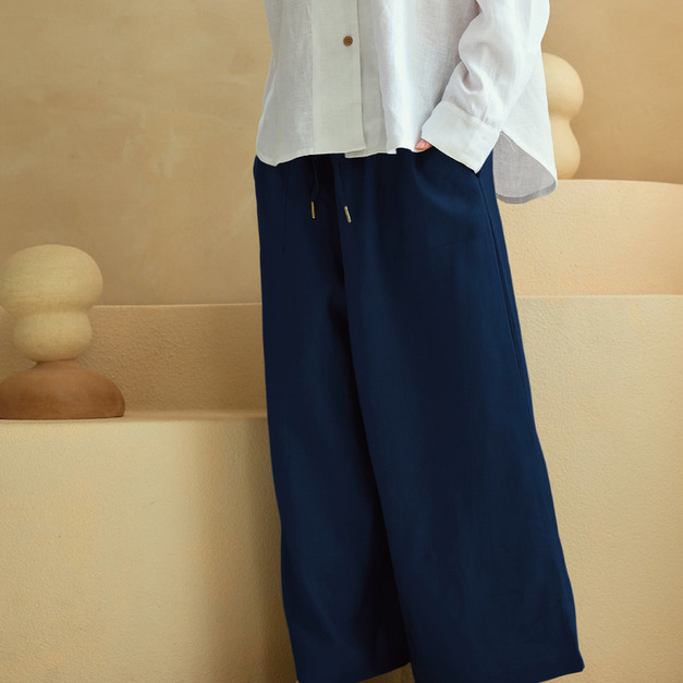 頂級亞麻長褲 5色（只剩白/深藍現貨）