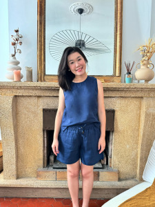 頂級亞麻無袖上衣 3色（黃、紫現貨)