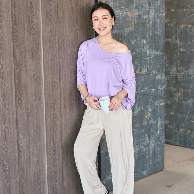 居家豆腐軟軟上衣（只剩深藍/紫現貨）