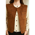 復古麂皮口袋背心 2色（只剩駝色現貨）_10