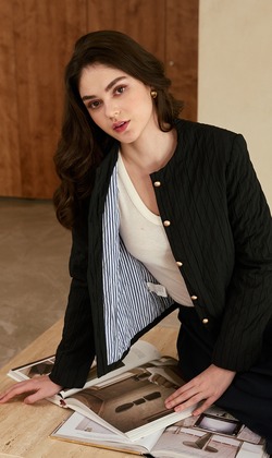 東京街頭金釦鋪棉外套 2色（現貨）