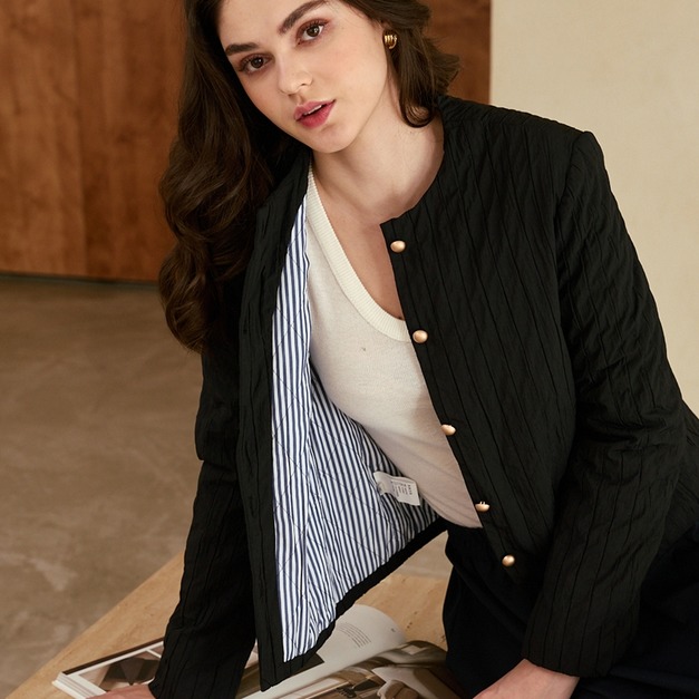 東京街頭金釦鋪棉外套 2色（現貨）