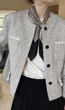 編織花呢流蘇外套（現貨）