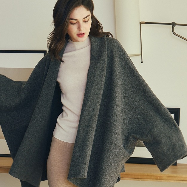 小駝絨重磅披肩 2色 (只剩深棕現貨)