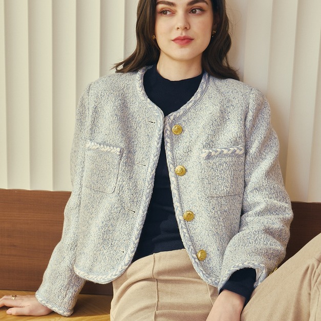 90%白鴨絨高級感藍金外套 （現貨）