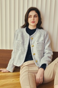 90%白鴨絨高級感藍金外套 （現貨）