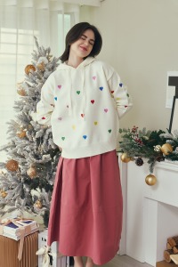 滿天星棉花糖連帽毛衣 2色（只剩白色現貨）