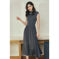 法之絲質洋裝 2色（深灰現貨）_4
