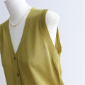 亞麻天絲Ｖ領背心 6色_22