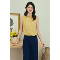 荷葉領無袖上衣 4色（白/黃現貨）_8