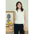 荷葉領無袖上衣 4色（白/黃現貨）_2