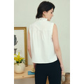 荷葉領無袖上衣 4色（白/黃現貨）_17