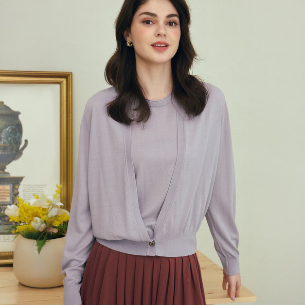 85支天絲蠶絲外套 5色（黑/紫現貨）