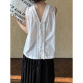 純棉雙面穿荷葉v領上衣 2色 （現貨）_6