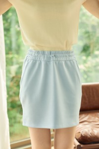 棉花苞鬆緊休閒短裙 4色 （現貨）