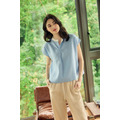 頂級亞麻落肩寬鬆上衣 3色 （現貨）_9