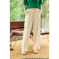 洛伊亞麻天絲鬆緊長褲5色 （黃/白/深藍現貨）_14