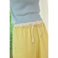 洛伊亞麻天絲鬆緊長褲5色 （黃/白/深藍現貨）_23