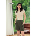 亞麻天絲短褲 2色（杏色現貨）_1