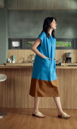 太妃盒子純棉洋裝  （現貨）