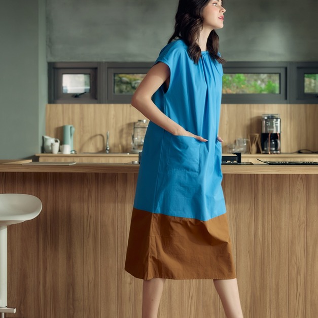 太妃盒子純棉洋裝  （現貨）