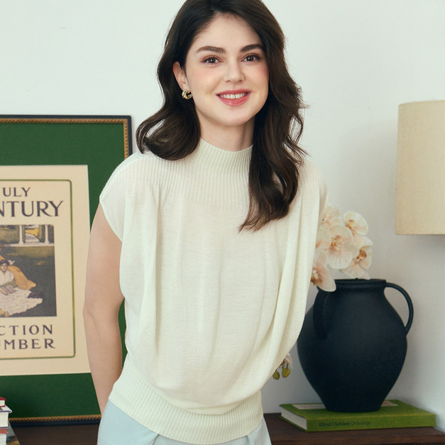 6%桑蠶絲雙面穿透氣上衣 5色（現貨）