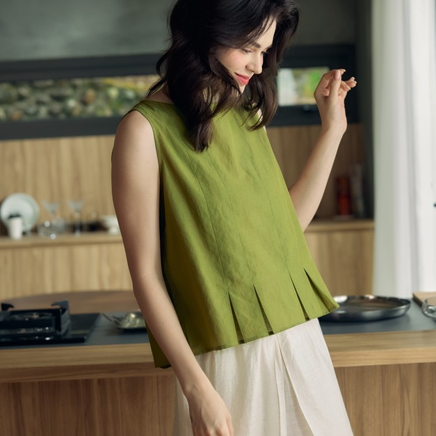 娜妲棉麻設計上衣（現貨）