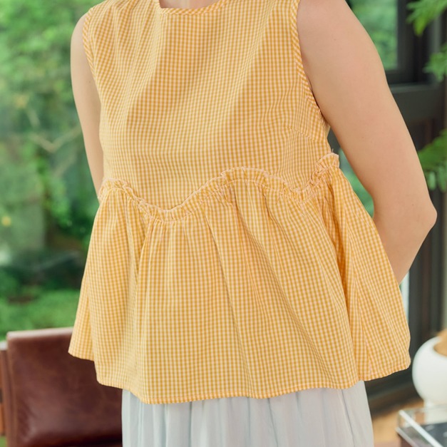 天絲棉娃娃格子上衣 4色（現貨）