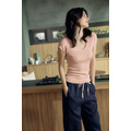 100%天絲桃心領素面上衣 6色 （只剩白色現貨）_7