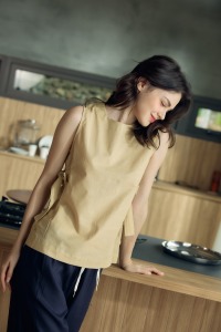 棉麻蝴蝶結背心（現貨）