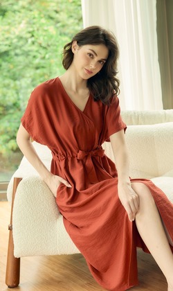 羅蒂浪漫綁腰洋裝  3色（現貨）